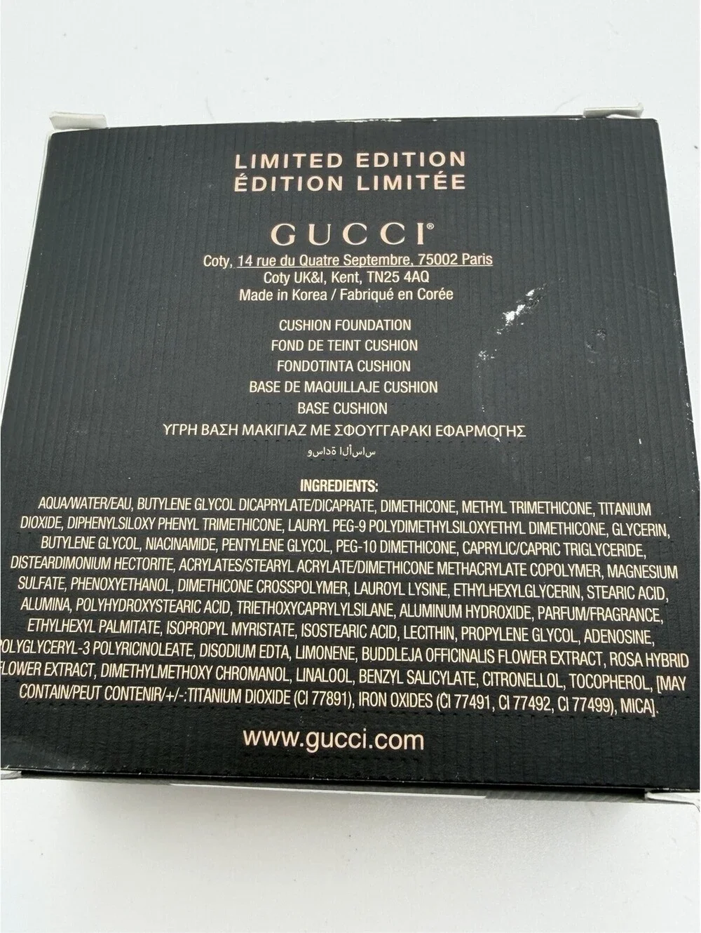 Gucci Cushion de Beauté Limited Edition Cushion Foundation 03 NIB SPF20 PA++